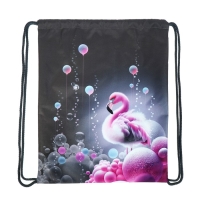 Мешок для обуви 435 х 360 мм, Stavia (плотность 600D с водоотталкивающей ПУ-пропиткой) "Фламинго"