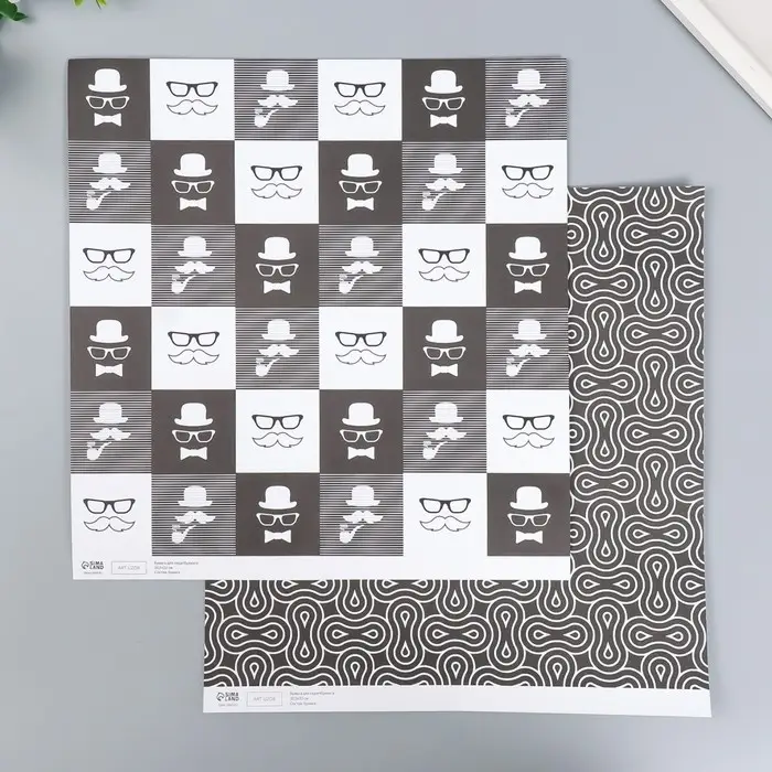 Двусторонняя бумага для скрапбукинга &laquo;Арт Узор. Харизма и стиль&raquo;, 180 г/м&sup2;, 30.5&times;32 см