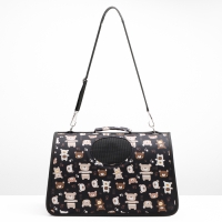 Сумка-переноска каркасная "Медвежонки", размер M, 40 х 21 х 27 см, чёрный Сумка-переноска каркасная "Медвежонки", размер M, 40 х 21 х 27 см, чёрный