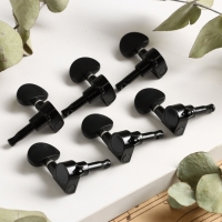 Комплект одиночной колковой механики Music Life, черная, 3+3 Комплект одиночной колковой механики Music Life, черная, 3+3