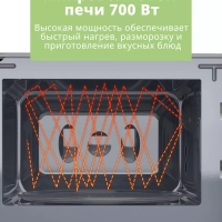Встраиваемая микроволновая печь CBM2000W, 20 л, 5 мощностей