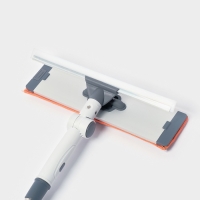 Оконная швабра с креплением на карманы 30х8 см, длина 103-145 см, 2 насадки, 45+180 поворот   107959