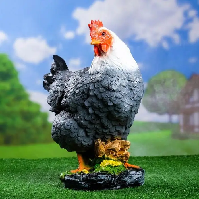 Садовая фигура из полистоуна &laquo;Курица кубанская&raquo;, 33&times;20.5&times;40 см