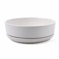 Горшок бонсайница 0,7 л, 15&times;5,5 см  для кактусов и суккулентов белый, керамика "Огма"