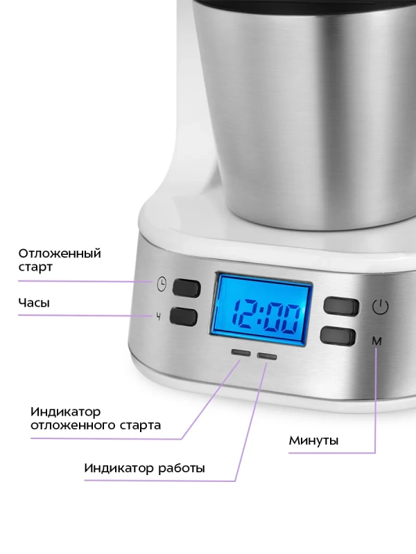 Кофеварка капельная электрическая КТ-7625 - 750 Вт