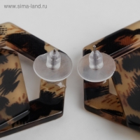 Серьги пластик &laquo;Танзания&raquo; бесконечность леопард, цветные