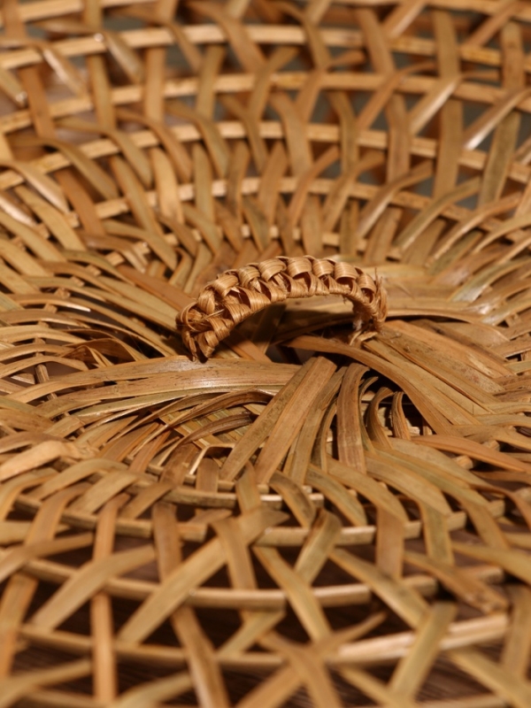 Корзина плетёная "Баскет" бамбук 40х40х60 см, светлая