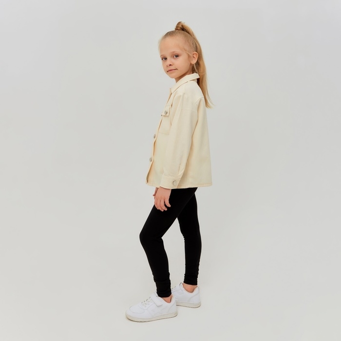 Рубашка для девочки MINAKU: Casual collection KIDS цвет бежевый, рост 122