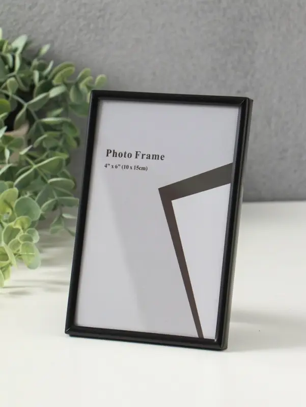 Фоторамка металл на 1 фото 10х15 см "Классик" чёрная 1,5х10,5х16 см