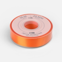 Лента атласная двухсторонняя №751 25мм*25&plusmn;1м ярко-оранжевый TR