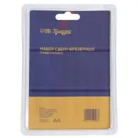 Набор сверл фрезерных универсальных ТУНДРА, HSS, TiN, цилиндр. хвостовик, 3 - 8 мм, 6 шт.