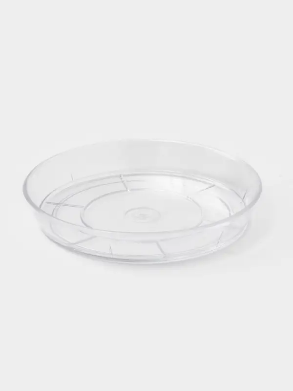 Поддон для цветочных горшков, d=10 см, пластиковый, прозрачный