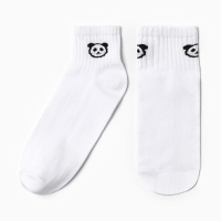 Носки женские укороченные "Панда", цвет белый, р-р 23-25 Носки женские укороченные "Панда", цвет белый, р-р 23-25