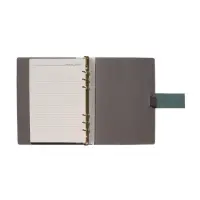 Органайзер на кольцах, А5, с хлястиком, 80л, линия, к/зам, Зеленый