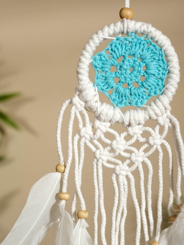 Ловец снов "Голубое солнце" 6х30 см.