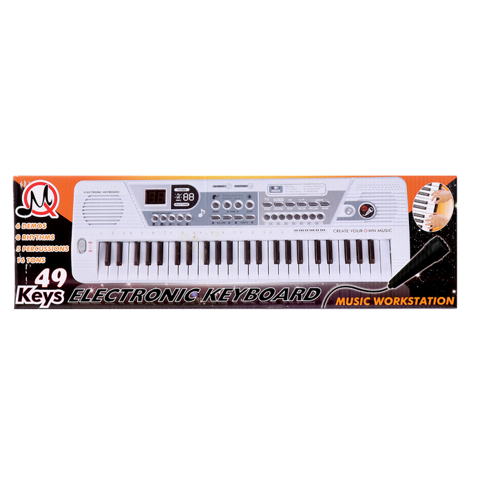 Синтезатор &laquo;Музыкант&raquo; с микрофоном, 49 клавиш, работает от сети и от батареек
