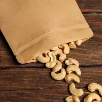 Пакет Zip - lock, крафт, с плоским дном, прямоугольное окно, 14&times;24 см