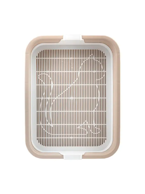 Туалет "Мур-мяу" для кошек, с сеткой, 33 х 25 х 7 см, беж