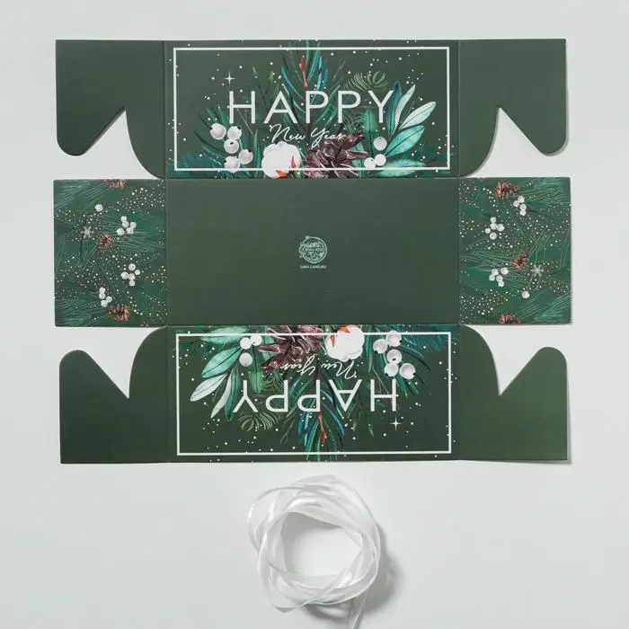 Коробка для капкейка &laquo;Happy New year&raquo;, 16 х 8 х 7.5 см