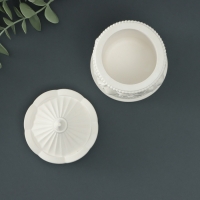 Шкатулка с крышкой "Карусель" 10х8см, белая