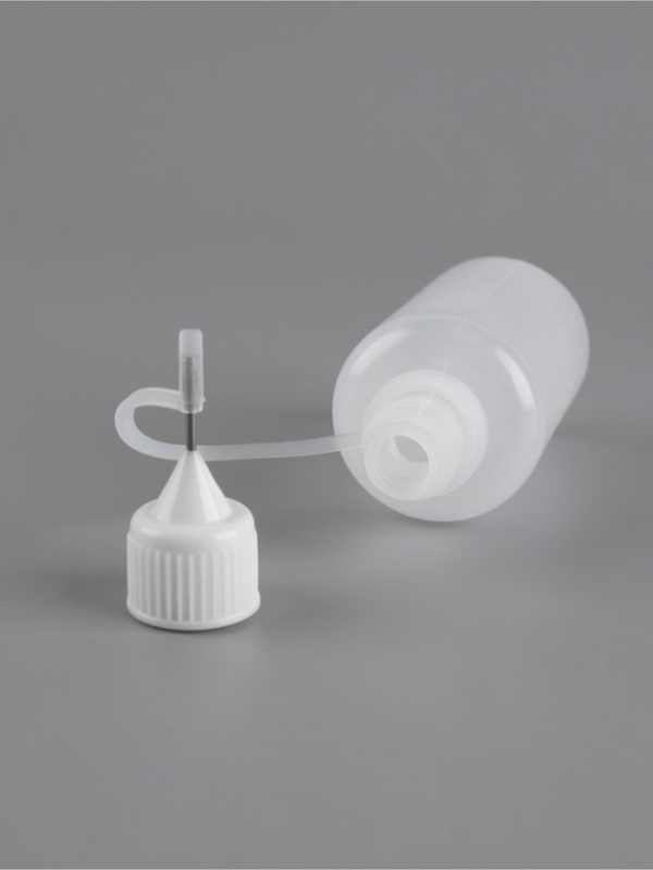 Бутылочки для нанесения клея d3*9,2см 30мл с иглой (наб 3шт цена за наб) прозрачный АУ