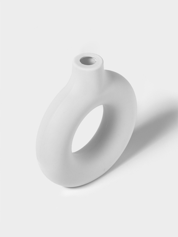 Ваза для сухоцветов Ваза для сухоцветов "Ring" 3,8х13,5х14,7 см, цвет белый