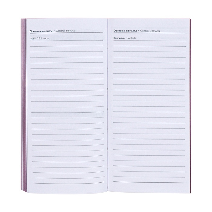 Еженедельник датированный 2025 года, 80х165 мм, 64 листа ESCALADA, мягкая обложка из искусственной кожи, блинтовое тиснение, блок 70 г/м&sup2;, сиреневый