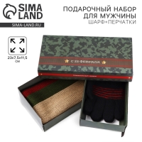 Подарочный набор &laquo;С 23 Февраля&raquo;: шарф, перчатки