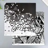 Бумага для скрапбукинга двусторонняя "Стиль" плотность 180 гр 30,5х32 см