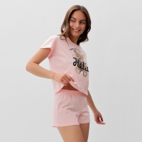 Пижама женская (футболка и шорты) KAFTAN Hello р. 40-42, розовый