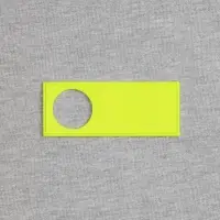 Лейбл из ПВХ с вырубкой &laquo;Круг&raquo;, желтый неон