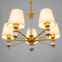 Люстра 1091/5GD 40Вт Е27 золото 60х60х38-78 см BayerLux