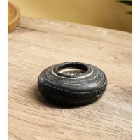 Подсвечник из дерева Джати, d 3 см,10х10х4 см, цв. темно-коричневый