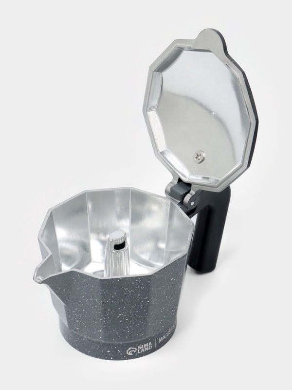 Кофеварка гейзерная "Мрамор" на 3 чашки, цвет черный