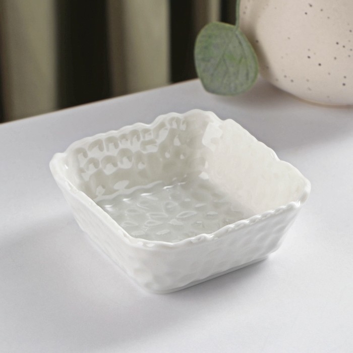 Соусник керамический &laquo;Воздушность&raquo;, 90 мл, 8&times;3 см, цвет белый