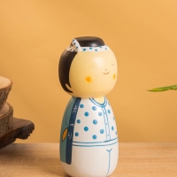 Деревянная кукла кокеши "Хару" 7х7,5х15 см