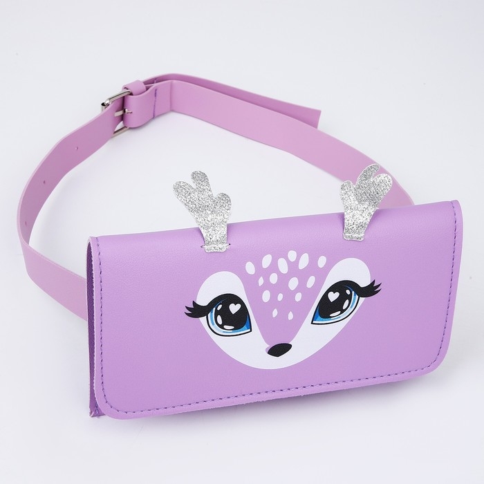 Сумка поясная конверт &laquo;Оленёнок&raquo; , 19х11 см