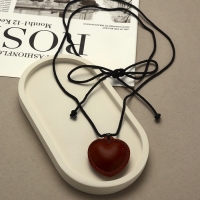 Портупея с кулоном &laquo;Сердечко&raquo; кожа, трансформер, коричневая, 150 см