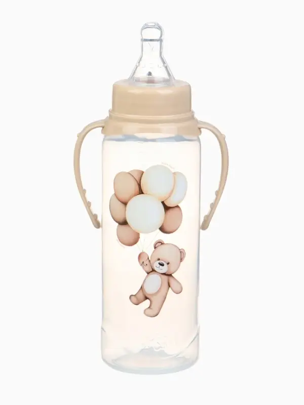 Бутылочка для кормления &laquo;Baby Bear&raquo; 250 мл, цилиндр, бежевый Mum&Baby