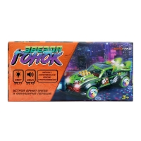 Машина &laquo;Звезда гонок&raquo;, световые и звуковые эффекты, работает от батареек, цвет зелёный