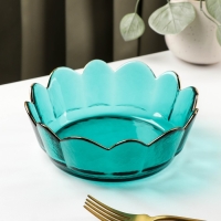 Салатник стеклянный фигурный &laquo;Цветочный&raquo;, 400 мл, 17&times;5,5 см