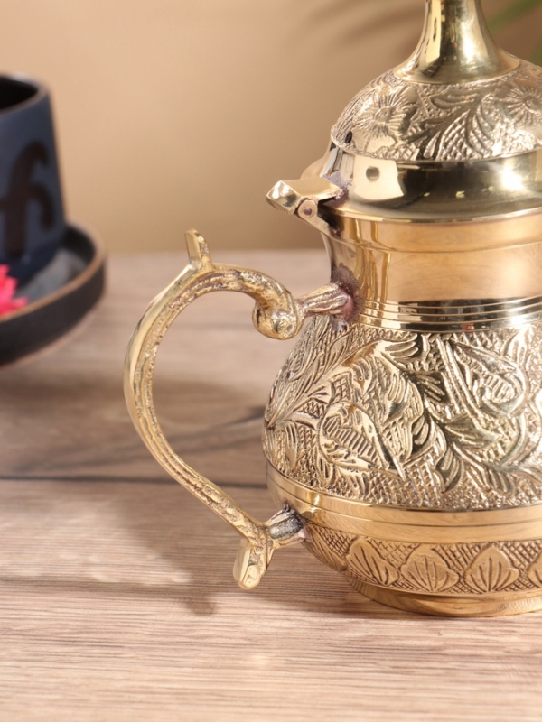 Чайник "Листья" латунь, 600 мл