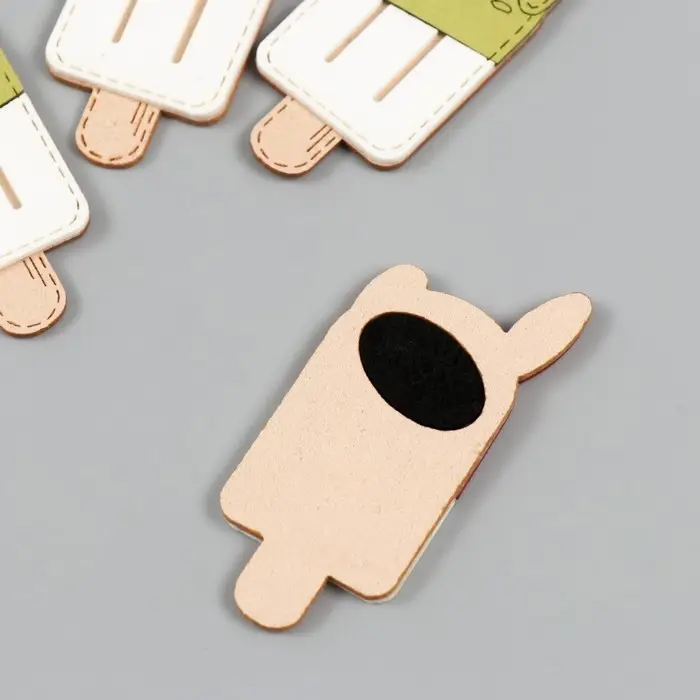 Декор для творчества иск. замша "Зайка-эскимо" МИКС 6,7х3 см