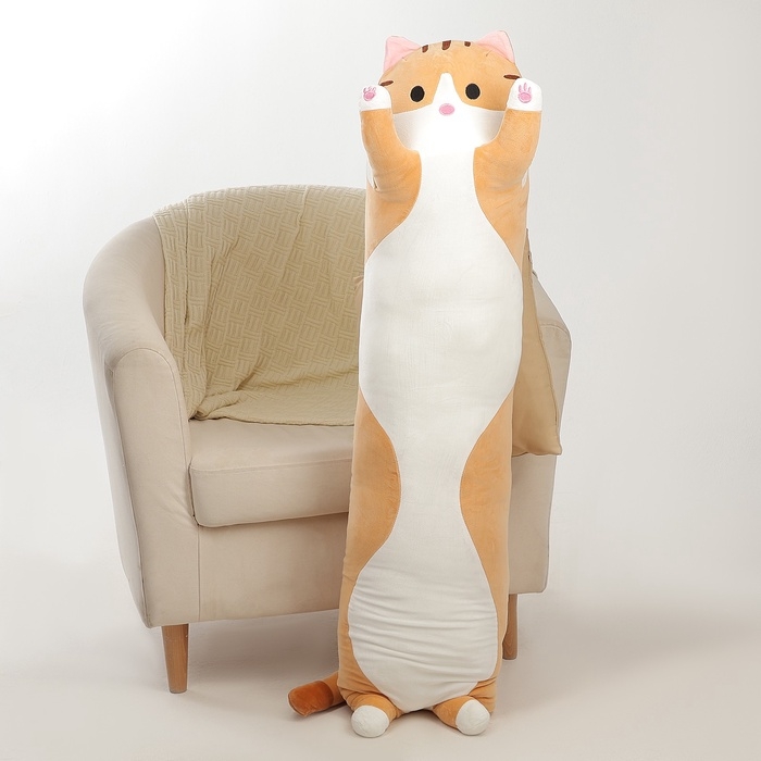 Шкурка мягкой игрушки &laquo;Кот-батон&raquo;, 130 см, цвет рыжий, без набивки