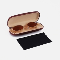 Футляр для очков на хлопушке, длина 16 см, цвет бордовый Футляр для очков на хлопушке, длина 16 см, цвет бордовый