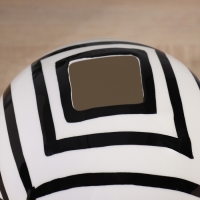 Ваза керамика настольная "Пикассо" (ручная роспись) маска, 18х18 см, чёрно-белый