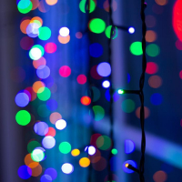 Гирлянда «Занавес» 2 × 6 м, IP44, УМС, тёмная нить, 1440 LED, свечение мульти, 220 В Гирлянда «Занавес» 2 × 6 м, IP44, УМС, тёмная нить, 1440 LED, свечение мульти, 220 В