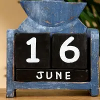 Календарь настольный &laquo;Кораблик&raquo;, 11&times;5.5&times;19 см, дерево, синий