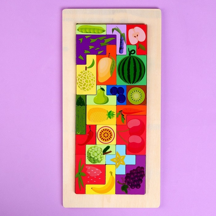 Пазл-тетрис &laquo;Фрукты&raquo;, 30 &times; 15 &times; 1 см