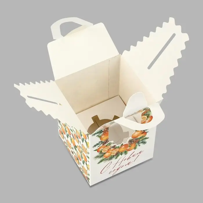 Складная коробка под один капкейк &laquo;Аромат праздника&raquo;, 9 х 9 х 11 см